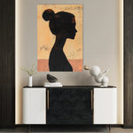 Portrait 103 Canvas Art 18" x 24" / 45 x 60 cm / Black