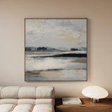 Abstract 1030 Canvas Art 16" x 16" / 40 x 40 cm / Black