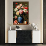 Floral 1030 Canvas Art 18" x 24" / 45 x 60 cm / Black