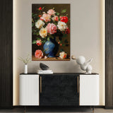 Floral 1030 Canvas Art 18" x 24" / 45 x 60 cm / Black