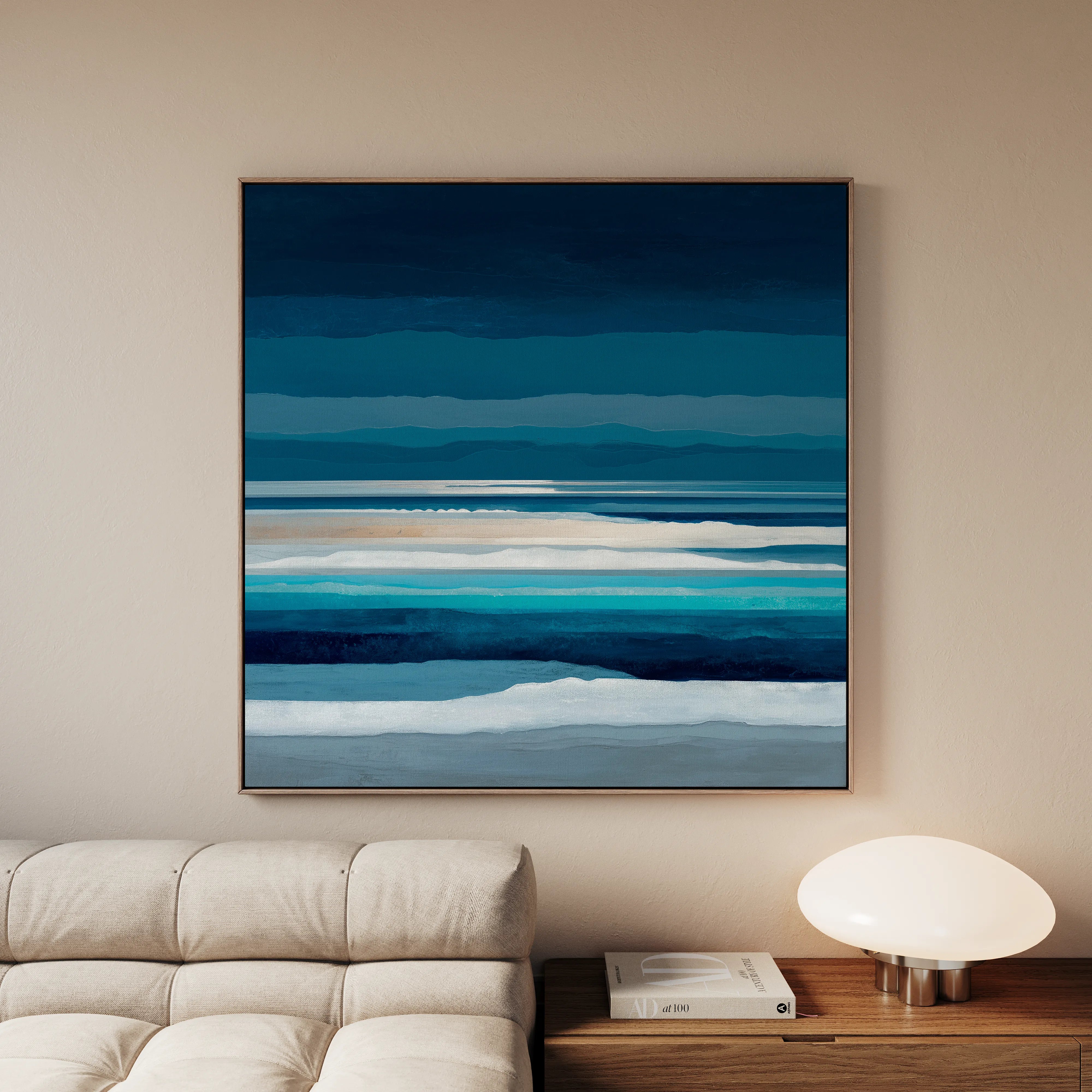 Abstract 1031 Canvas Art 16" x 16" / 40 x 40 cm / Black