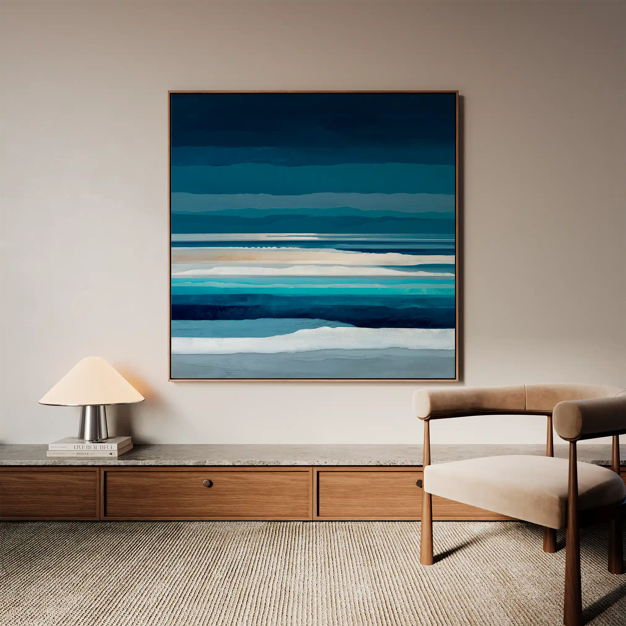 Abstract 1031 Canvas Art 60 x 60 cm / Black