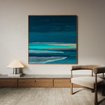 Abstract 1032 Canvas Art 16" x 16" / 40 x 40 cm / Black