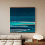 Abstract 1032 Canvas Art 16" x 16" / 40 x 40 cm / Black