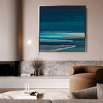 Abstract 1032 Canvas Art 16" x 16" / 40 x 40 cm / Black