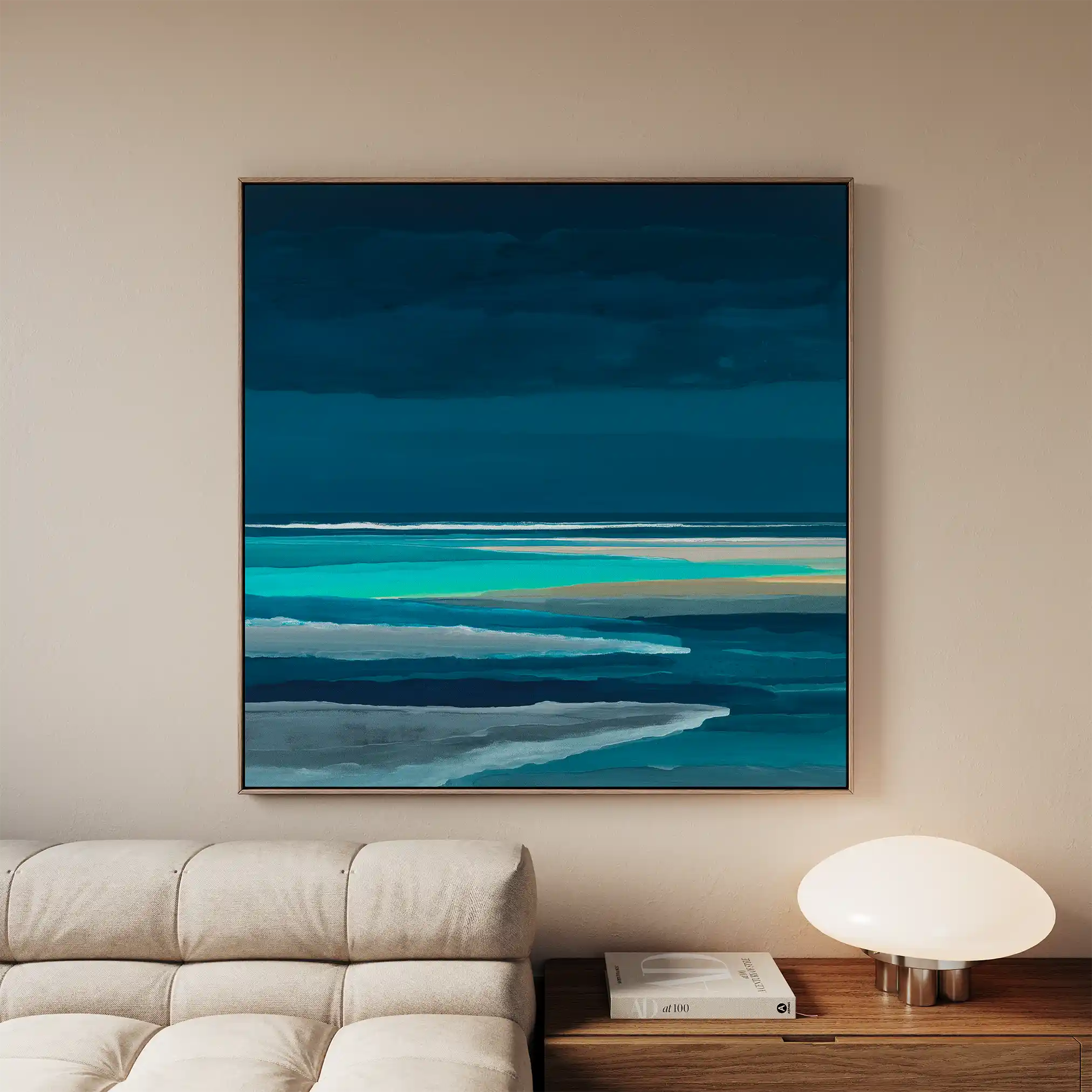 Abstract 1032 Canvas Art 60 x 60 cm / Black
