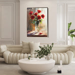 Floral 1032 Canvas Art 18" x 24" / 45 x 60 cm / Black