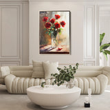 Floral 1032 Canvas Art 18" x 24" / 45 x 60 cm / Black