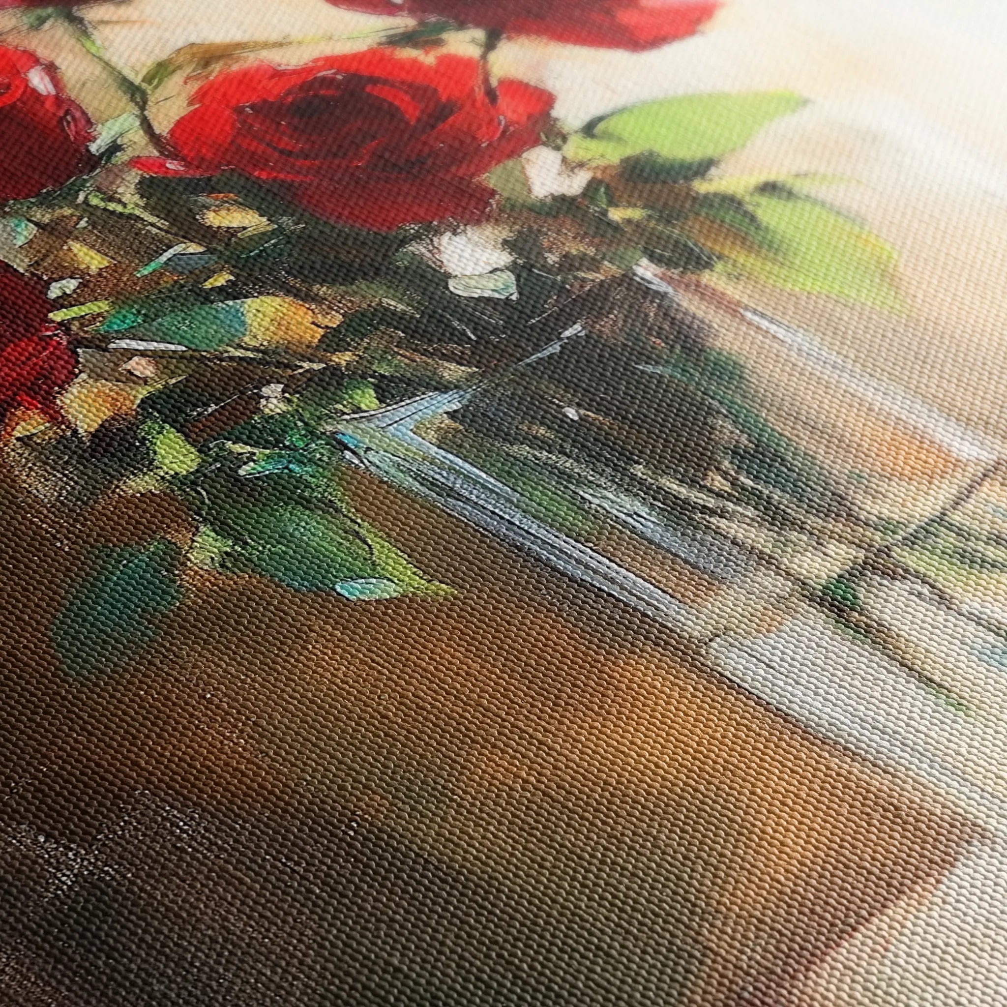 Floral 1032 Canvas Art 18" x 24" / 45 x 60 cm / Black