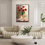 Floral 1032 Canvas Art 60 x 40 cm / Black