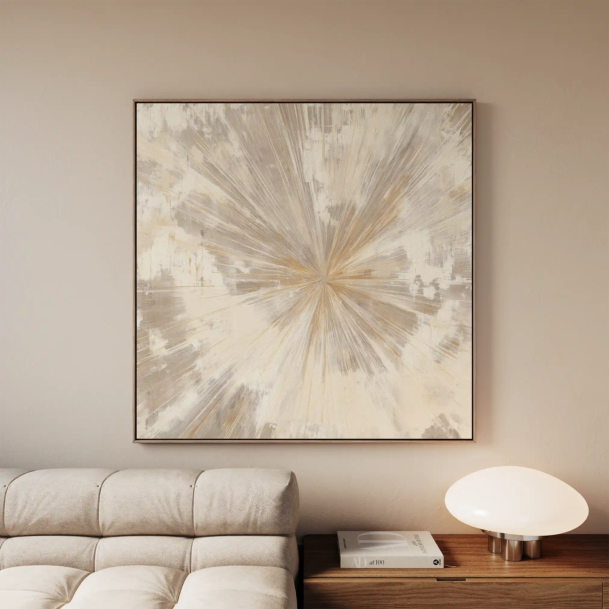 Abstract 1033 Canvas Art 16" x 16" / 40 x 40 cm / Black
