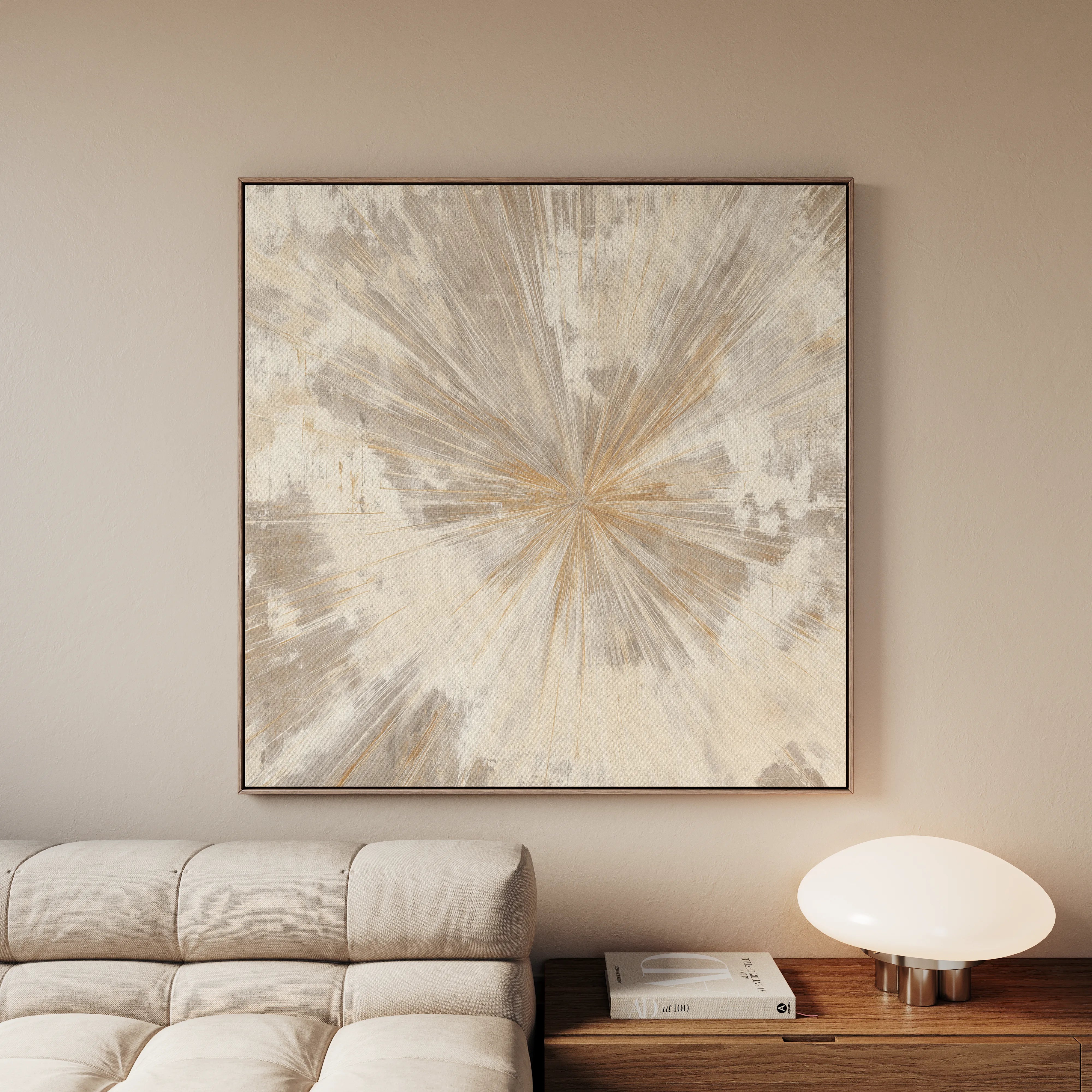 Abstract 1033 Canvas Art 16" x 16" / 40 x 40 cm / Black