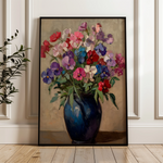 Floral 1033 Canvas Art 18" x 24" / 45 x 60 cm / Black