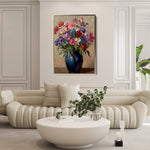 Floral 1033 Canvas Art 18" x 24" / 45 x 60 cm / Black