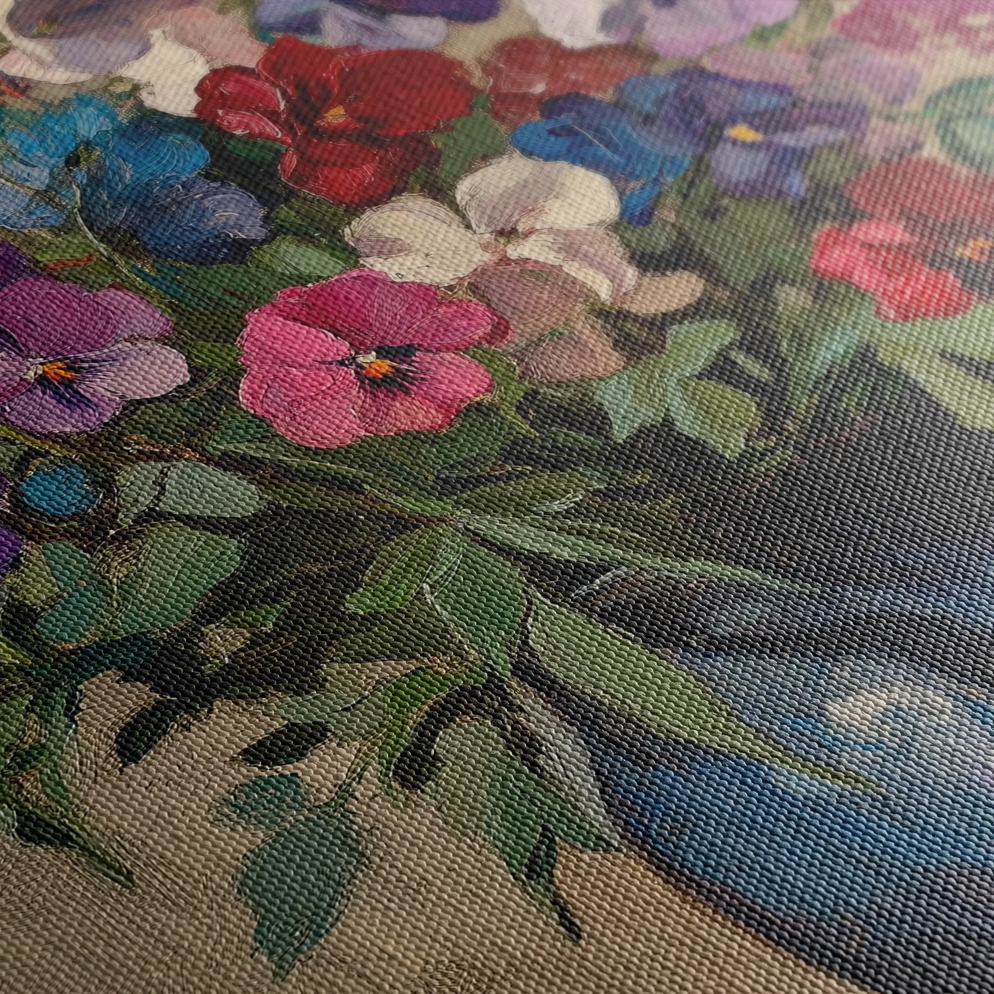 Floral 1033 Canvas Art 18" x 24" / 45 x 60 cm / Black