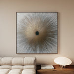 Abstract 1034 Canvas Art 16" x 16" / 40 x 40 cm / Black