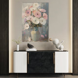 Floral 1034 Canvas Art 18" x 24" / 45 x 60 cm / Black
