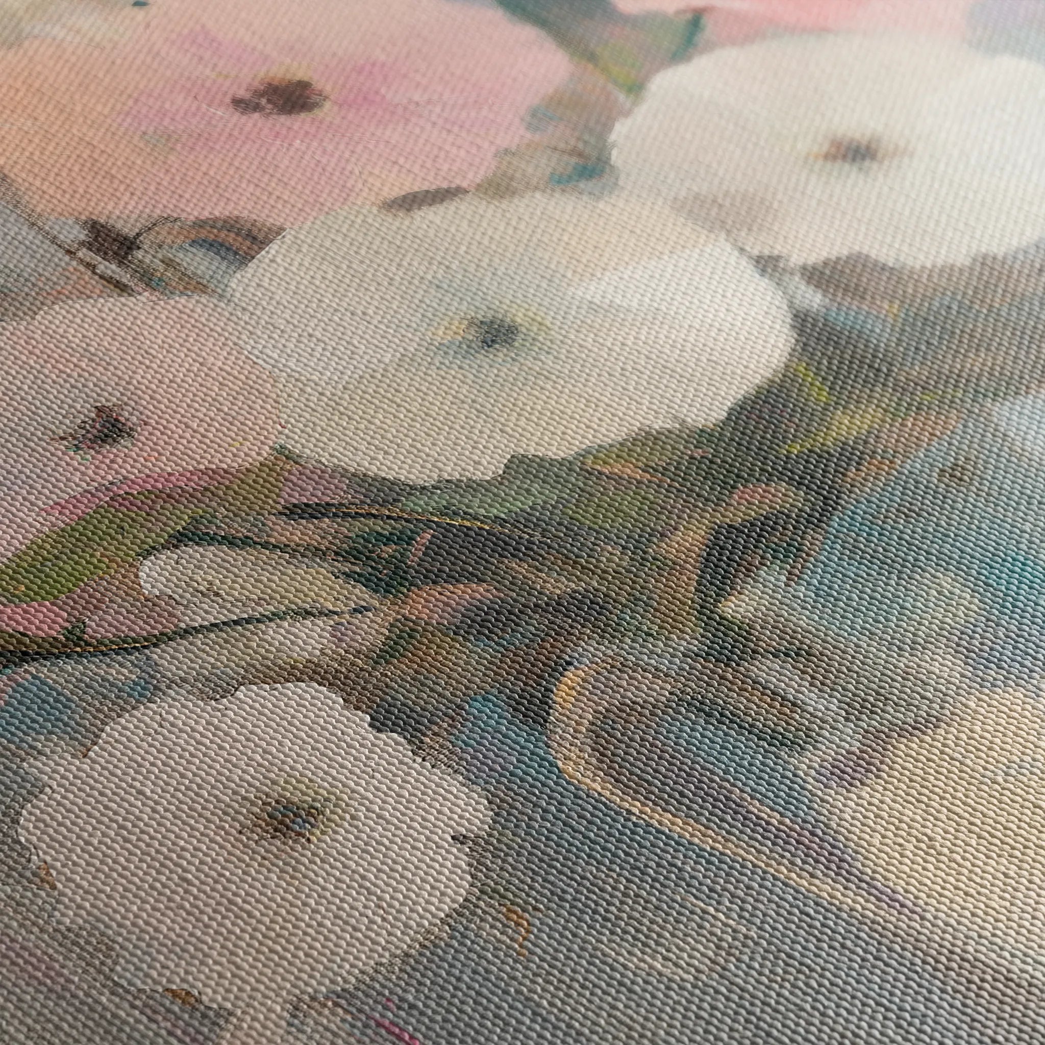 Floral 1034 Canvas Art 18" x 24" / 45 x 60 cm / Black