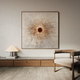Abstract 1035 Canvas Art 16" x 16" / 40 x 40 cm / Black