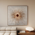 Abstract 1035 Canvas Art 16" x 16" / 40 x 40 cm / Black