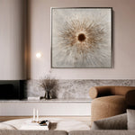 Abstract 1035 Canvas Art 16" x 16" / 40 x 40 cm / Black