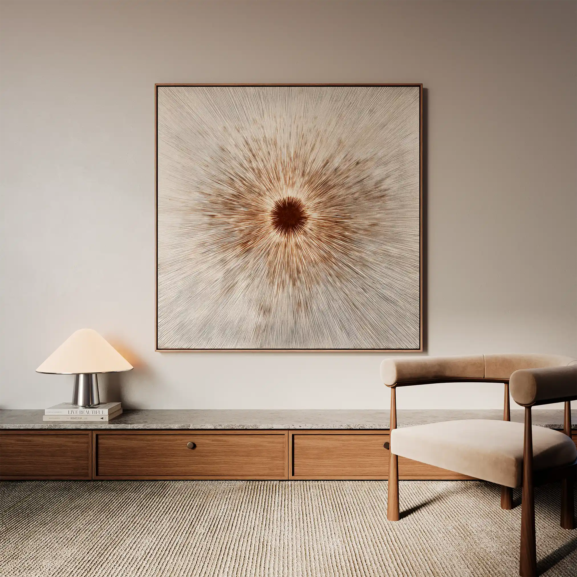 Abstract 1035 Canvas Art 60 x 60 cm / Black