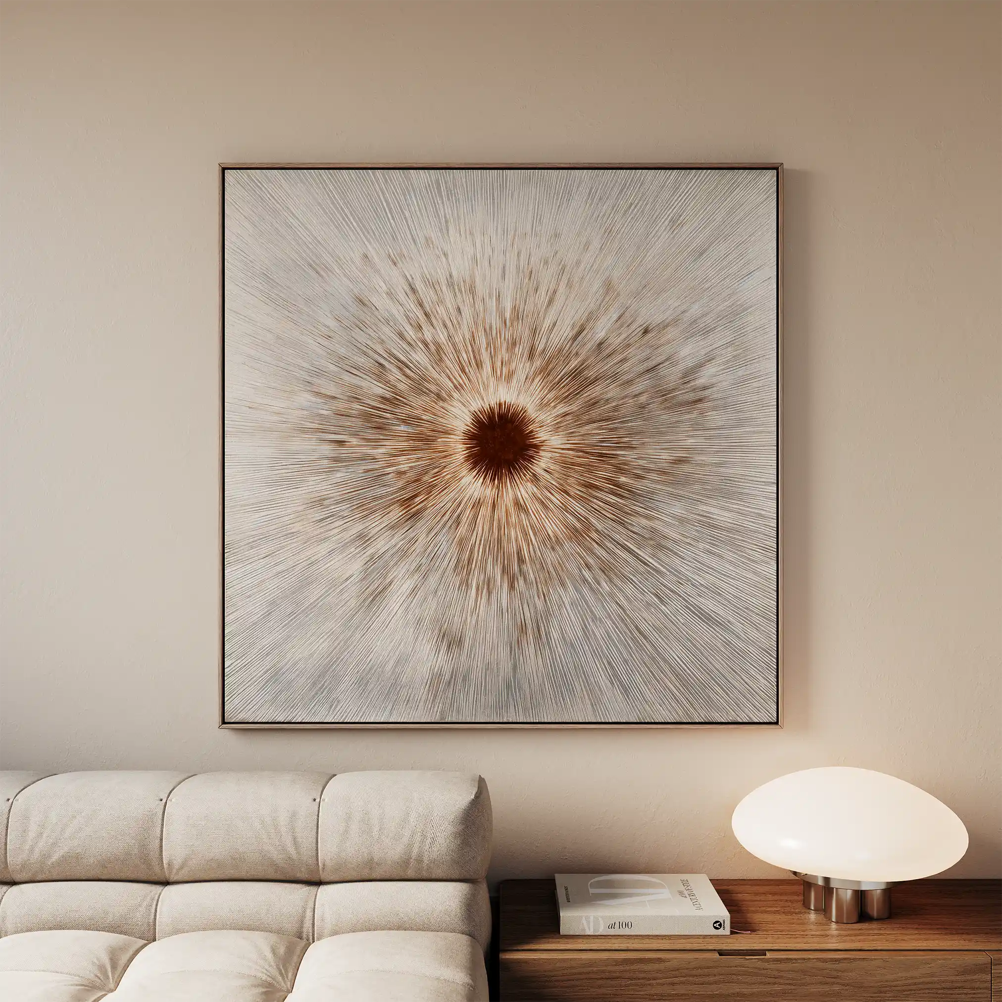 Abstract 1035 Canvas Art 60 x 60 cm / Black