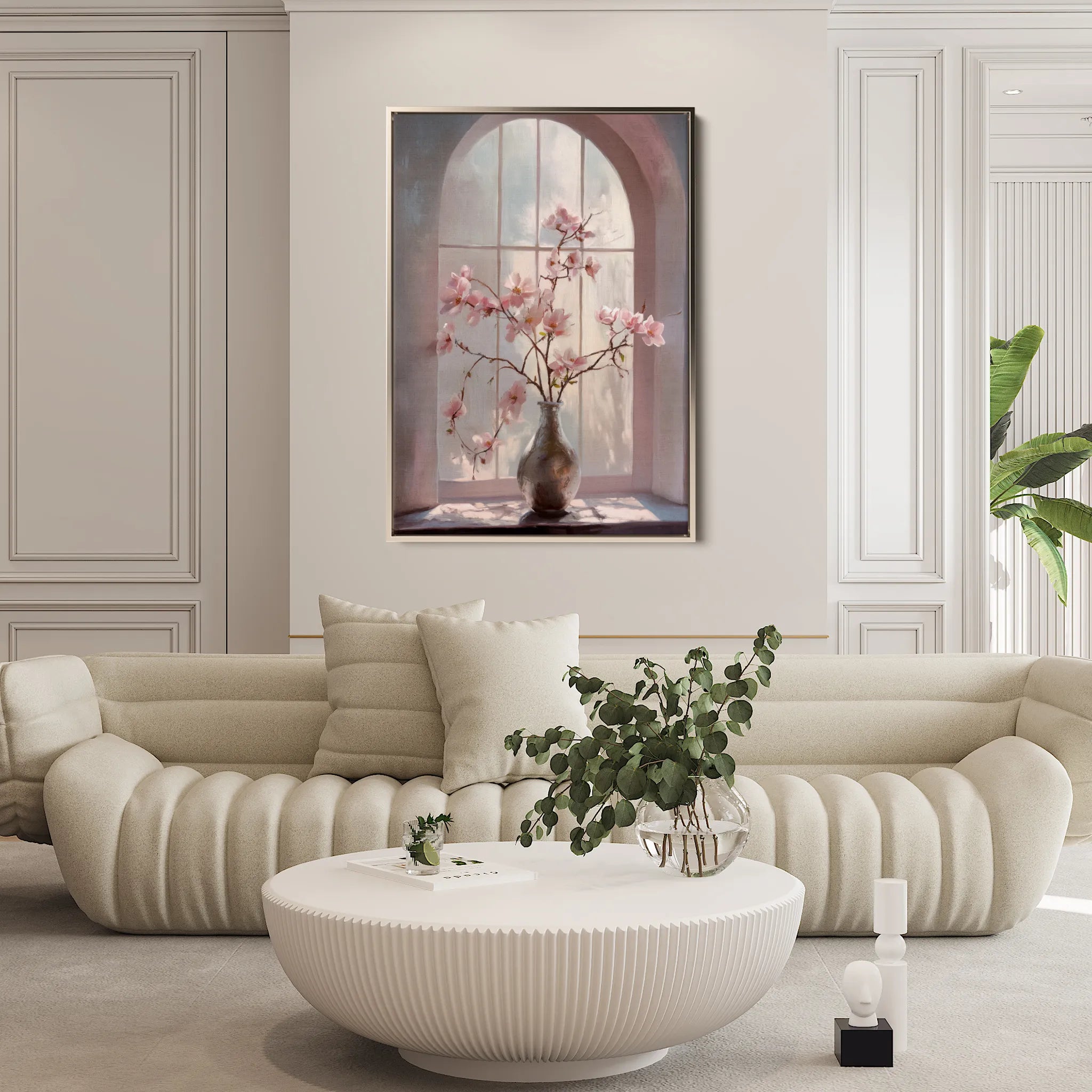 Floral 1035 Canvas Art 18" x 24" / 45 x 60 cm / Black
