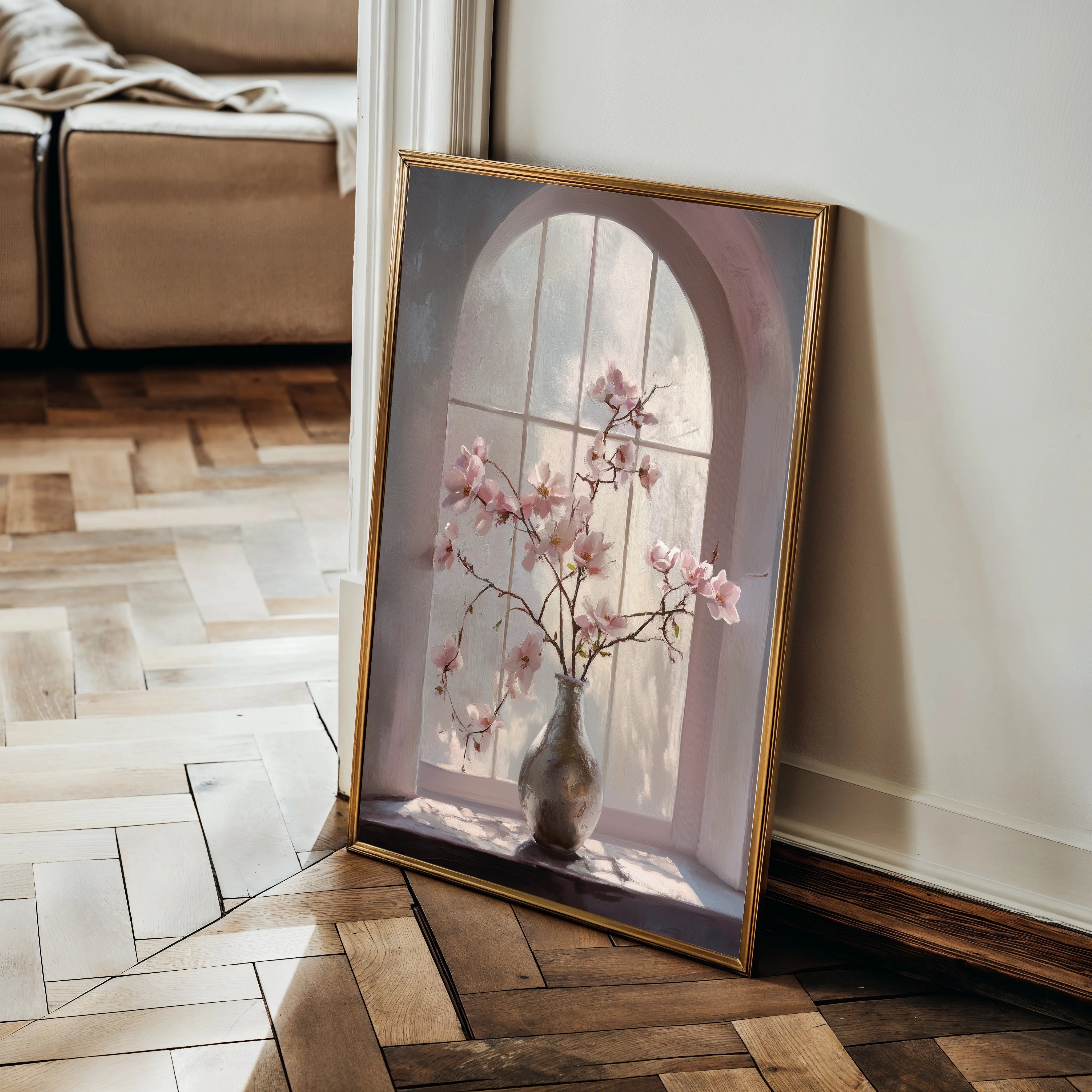 Floral 1035 Canvas Art 18" x 24" / 45 x 60 cm / Black