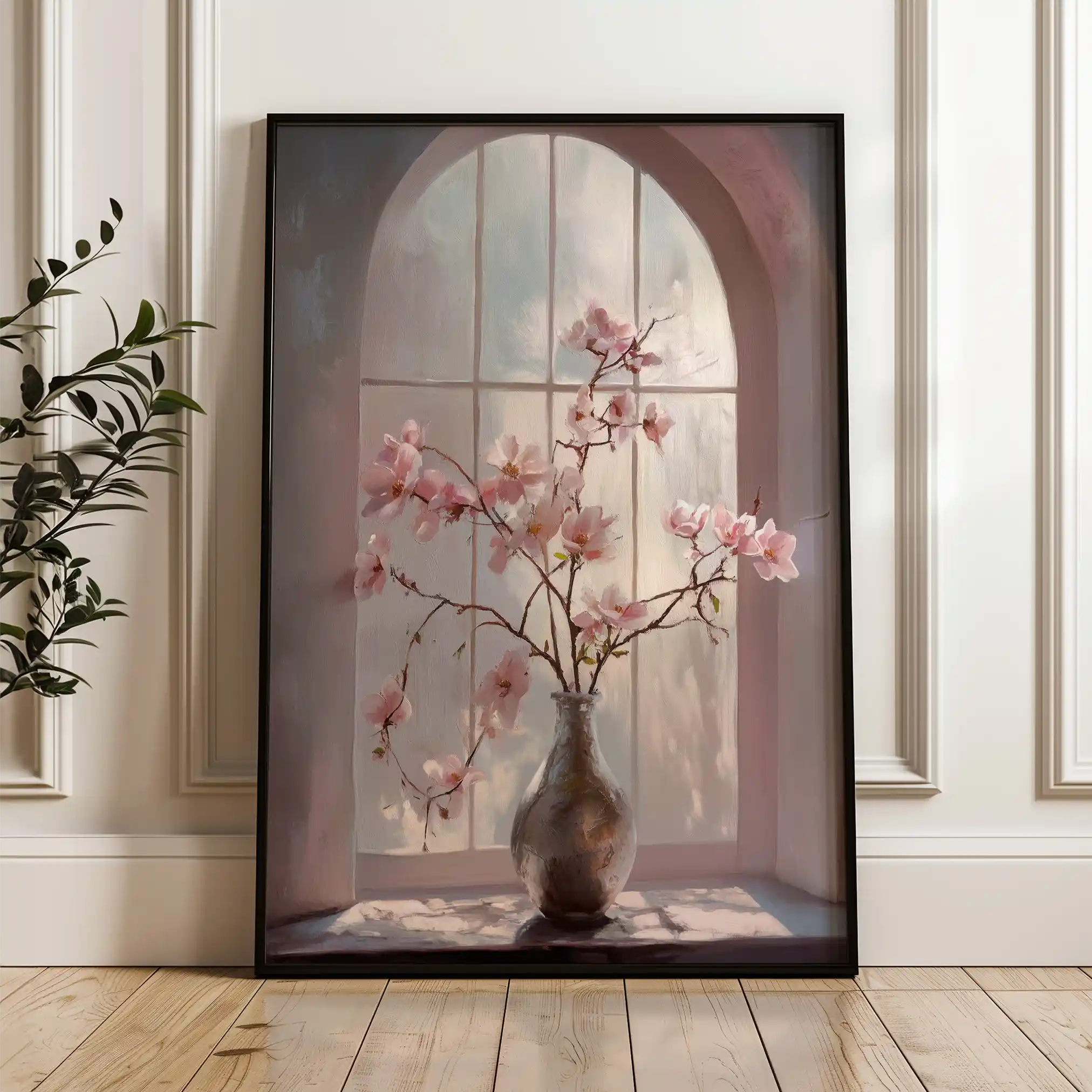 Floral 1035 Canvas Art 60 x 40 cm / Black