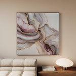 Abstract 1036 Canvas Art 16" x 16" / 40 x 40 cm / Black