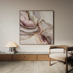 Abstract 1036 Canvas Art 16" x 16" / 40 x 40 cm / Black