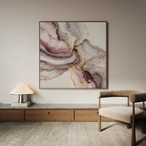 Abstract 1036 Canvas Art 16" x 16" / 40 x 40 cm / Black