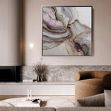 Abstract 1036 Canvas Art 16" x 16" / 40 x 40 cm / Black