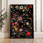 Floral 1036 Canvas Art 18" x 24" / 45 x 60 cm / Black