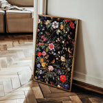 Floral 1036 Canvas Art 18" x 24" / 45 x 60 cm / Black