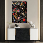 Floral 1036 Canvas Art 18" x 24" / 45 x 60 cm / Black