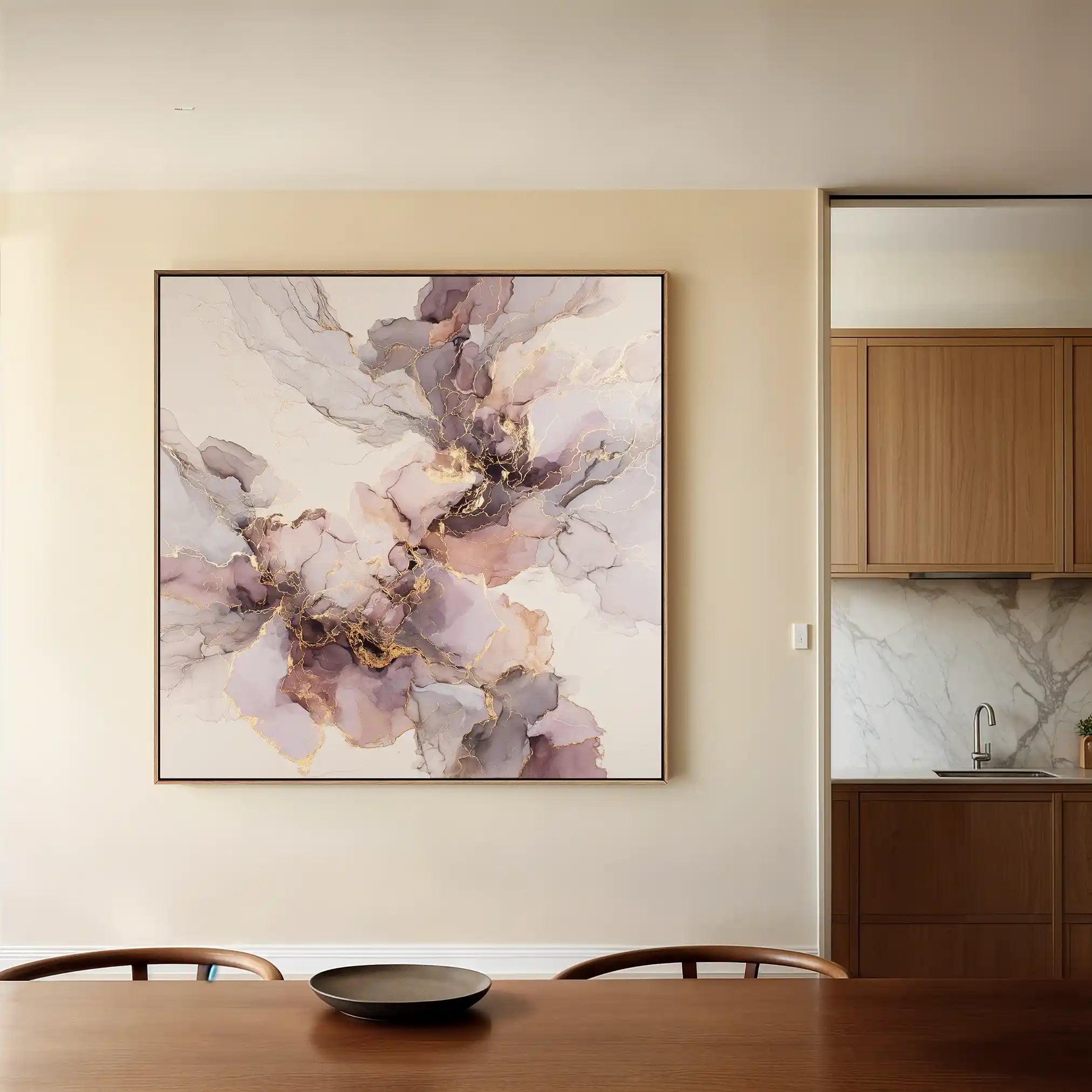 Abstract 1037 Canvas Art 60 x 60 cm / Black