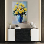 Floral 1037 Canvas Art 18" x 24" / 45 x 60 cm / Black
