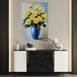 Floral 1037 Canvas Art 18" x 24" / 45 x 60 cm / Black