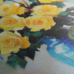 Floral 1037 Canvas Art 18" x 24" / 45 x 60 cm / Black