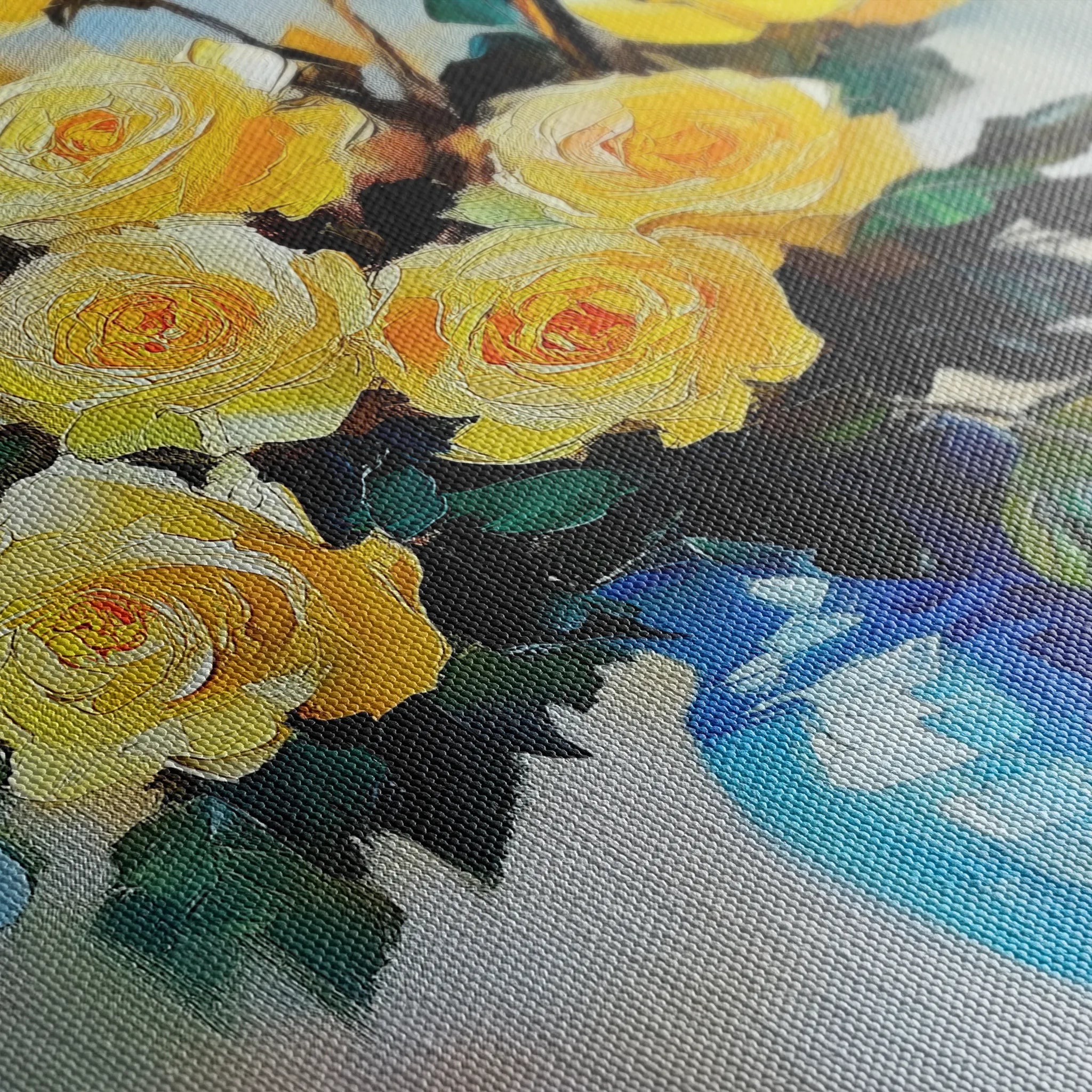 Floral 1037 Canvas Art 18" x 24" / 45 x 60 cm / Black
