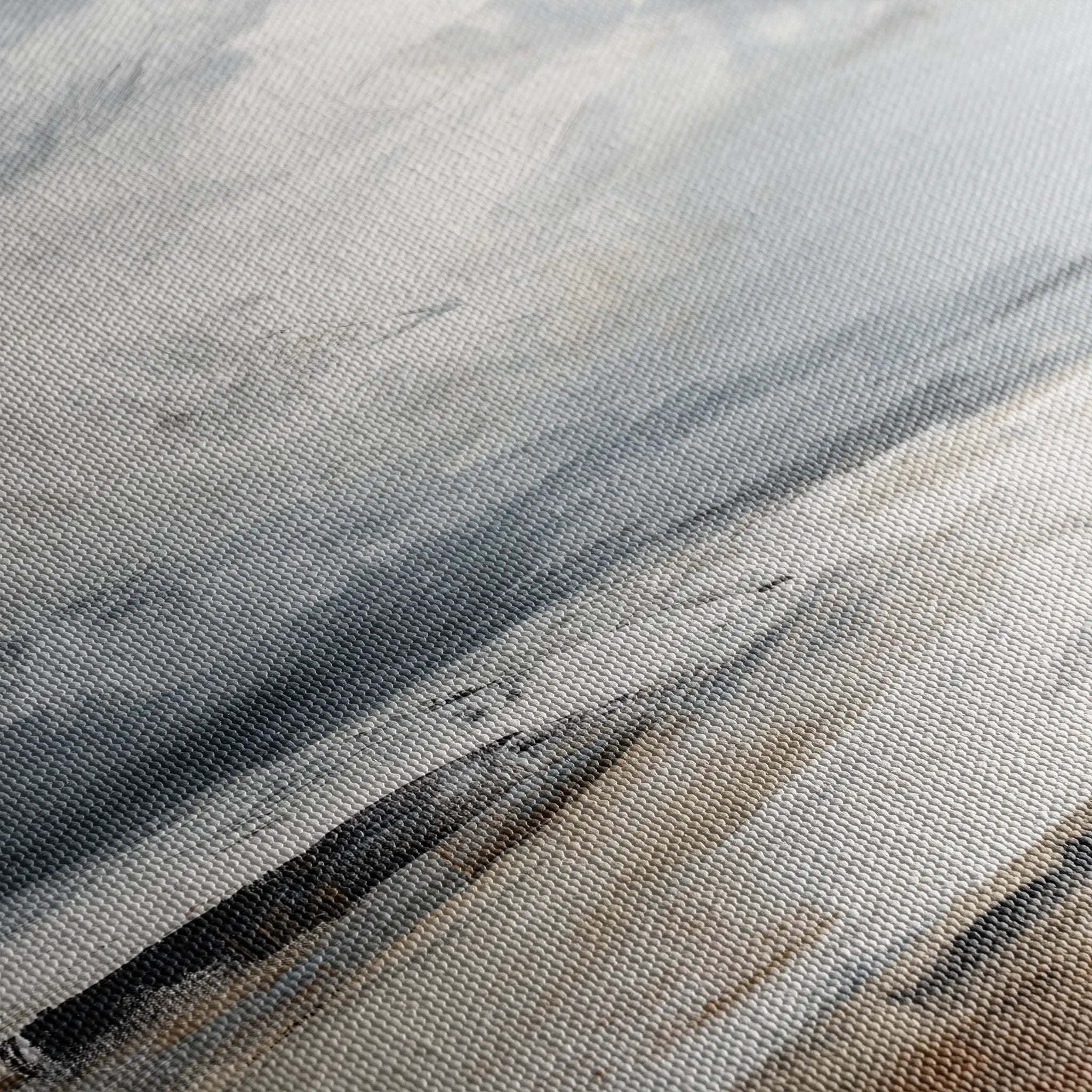 Abstract 1038 Canvas Art 16" x 16" / 40 x 40 cm / Black