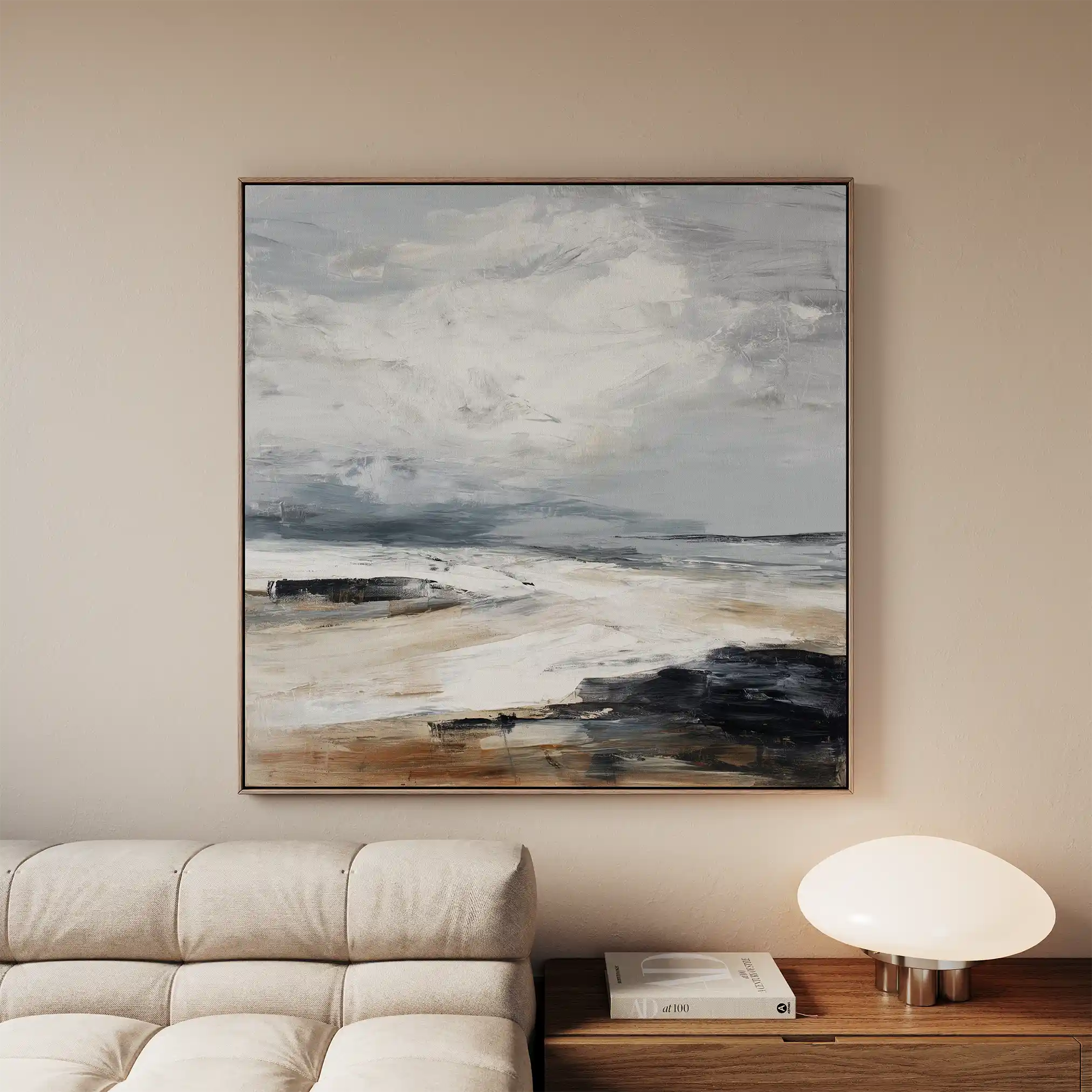 Abstract 1038 Canvas Art 60 x 60 cm / Black