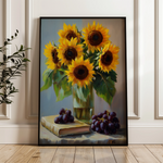 Floral 1038 Canvas Art 18" x 24" / 45 x 60 cm / Black