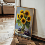 Floral 1038 Canvas Art 18" x 24" / 45 x 60 cm / Black