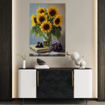 Floral 1038 Canvas Art 18" x 24" / 45 x 60 cm / Black
