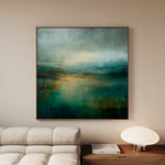Abstract 1039 Canvas Art 16" x 16" / 40 x 40 cm / Black