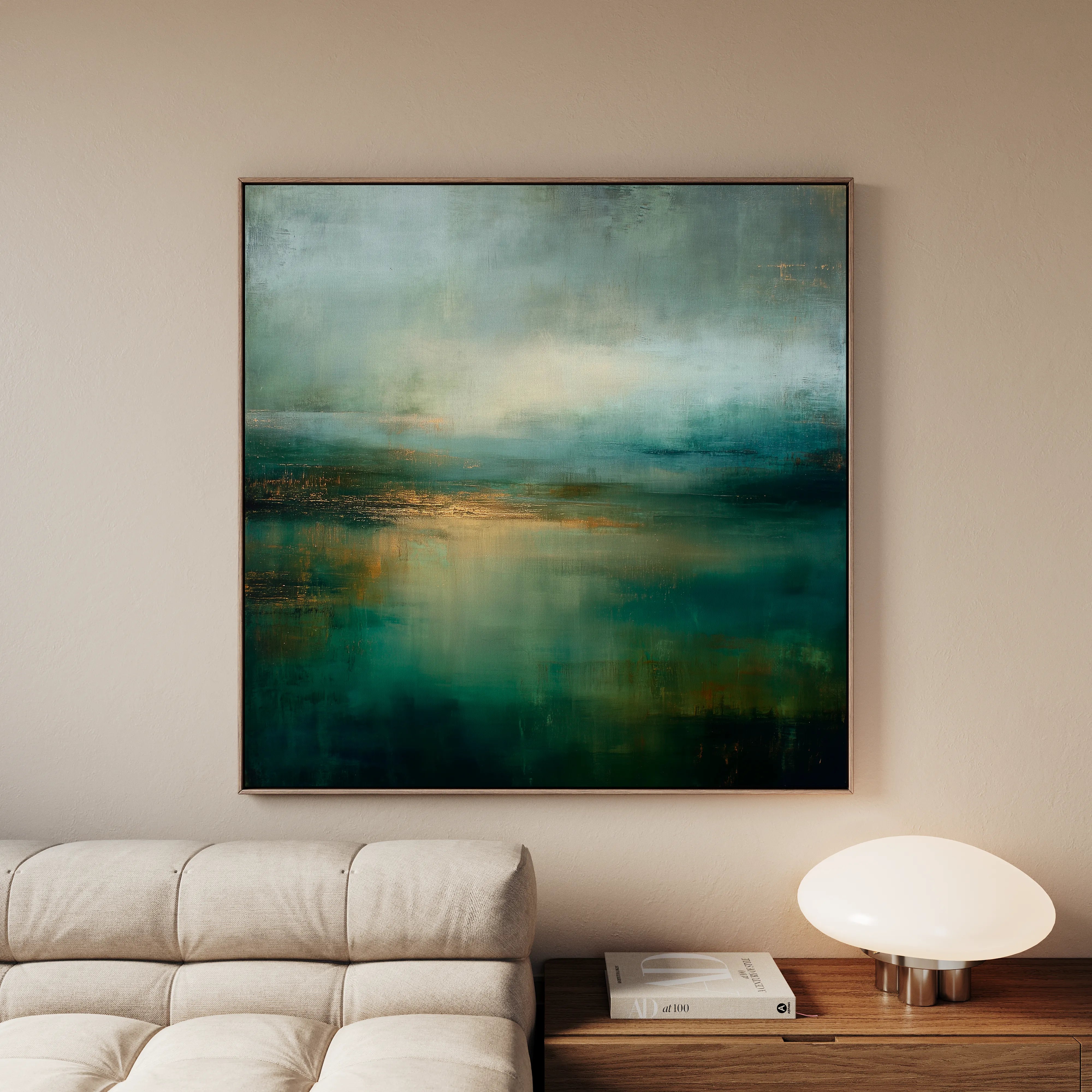 Abstract 1039 Canvas Art 16" x 16" / 40 x 40 cm / Black