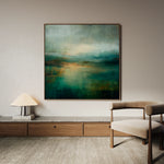 Abstract 1039 Canvas Art 16" x 16" / 40 x 40 cm / Black